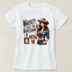 Camiseta Sassy Retro Girl – Whisky Mata o Tédio