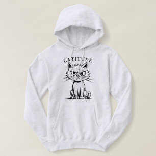 Camiseta Sassy Sarcasm Catitude de Gato Atitude Humor Gráfi