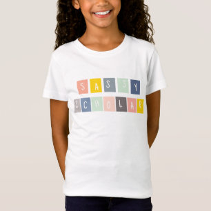 Camiseta Sassy Scholar Bonito e Colorido Engraçado