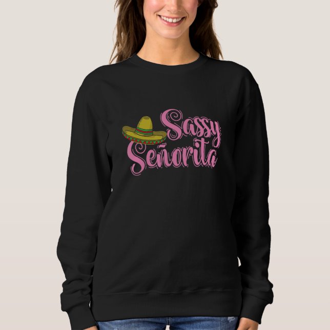 Camiseta Sassy Senorita Sombrero Holiday Mexico (Frente)