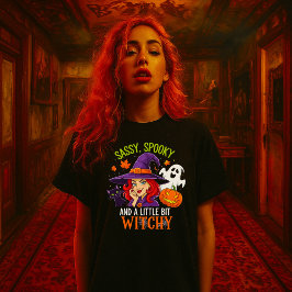 Camiseta Sassy, Spooky e um Pouco de Testemunha - Engraçado