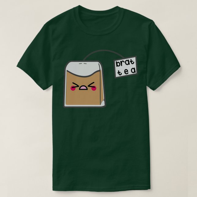 Camiseta Sassy Tea Puns BratTea (Frente do Design)