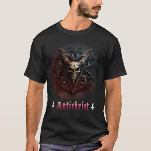 Camiseta Satã Anticrista Pentagrama Satanista Demônio Gótic