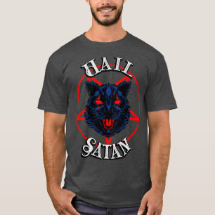 Camiseta Satã de granizo Gatinho oculto de metal preto