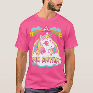 Camiseta Satã de granizo Unicorn Morte Metal Rainbown