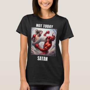 Camiseta Satã De Jesus Vs Em Uma Correspondência De Boxas -
