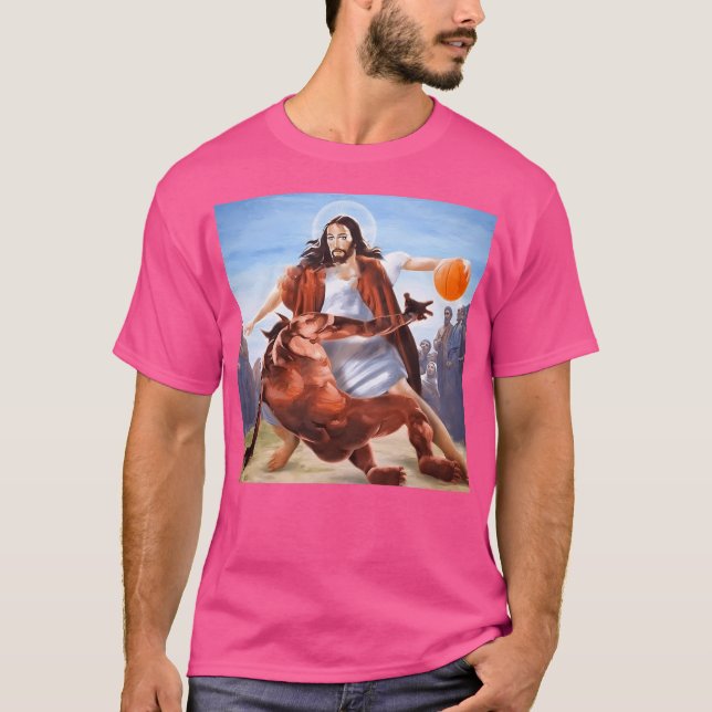 Camiseta Satã De Jesus Vs No Basquete (Frente)