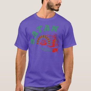 Camiseta Satã de pizza oculta Gótico de punk preto