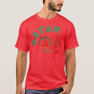 Camiseta Satã de pizza oculta Gótico de punk preto 4