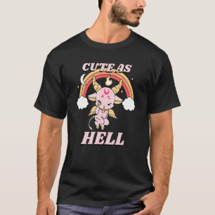 Camiseta Satã do Halloween Baphomet Cute do Inferno Pastel