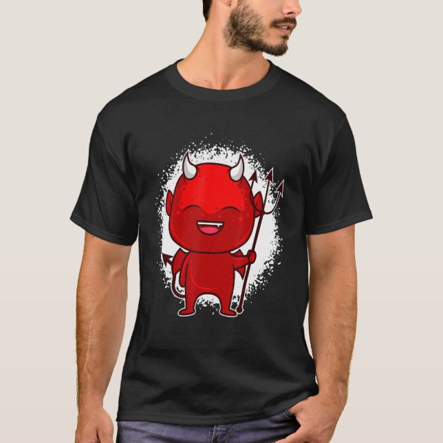 Camiseta Satã do pequeno diabo Anticristo (Frente)