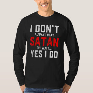 Camiseta Satã Figurino Diabo Halloween Satã