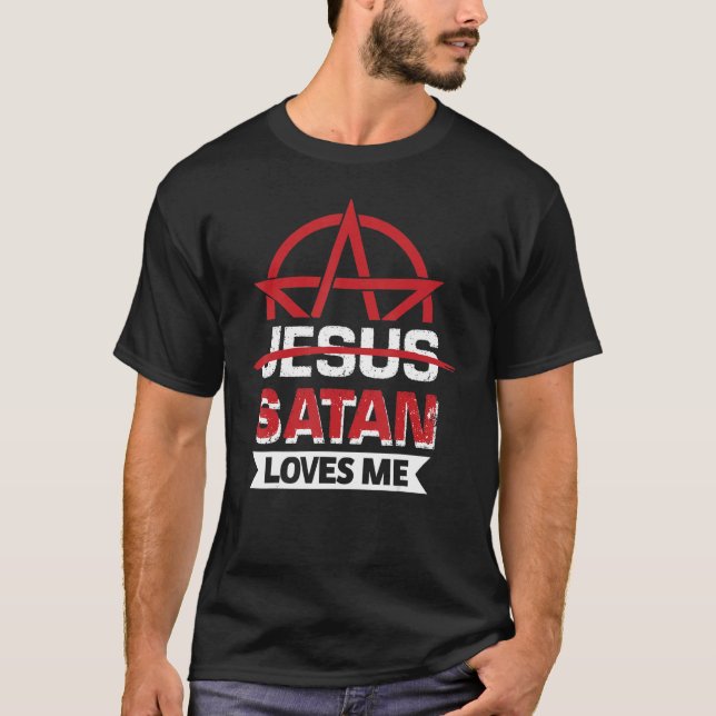 Camiseta Satã me ama orgulho gótico (Frente)