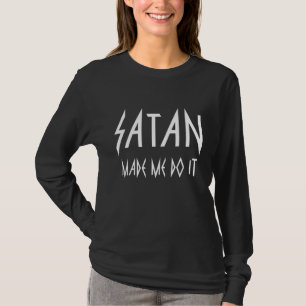 Camiseta Satã Me Fez Fazer Isso E Garota Grunge