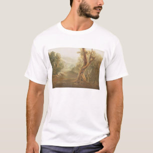 Camiseta Satã que contempla Adam e véspera no paraíso, d