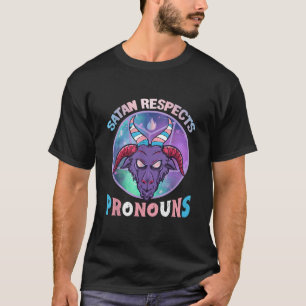 Camiseta Satã Respeita Sinalizador Transgênero Trans