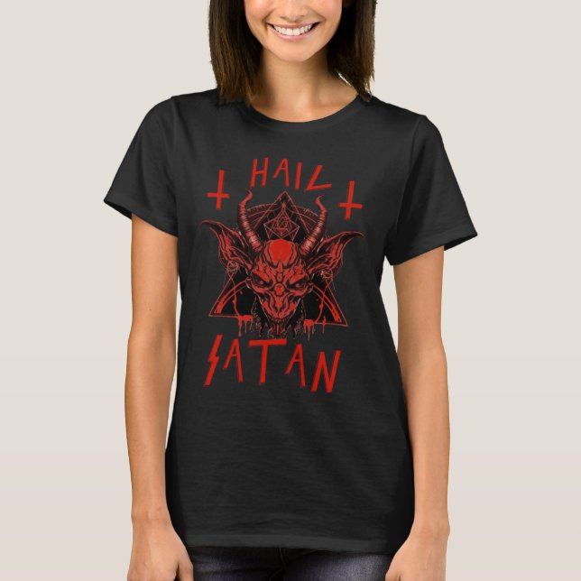 Camiseta Satã Satanás Satanás Occult Satanismo WItchc (Frente)