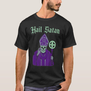 Camiseta Satã Satanás Vintage Horror Igreja Demônio Homens