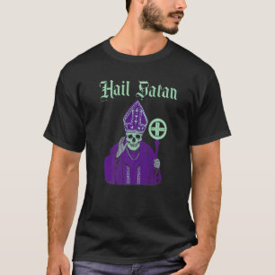 Camiseta Satã Satanás Vintage Horror Igreja Demônio Homens