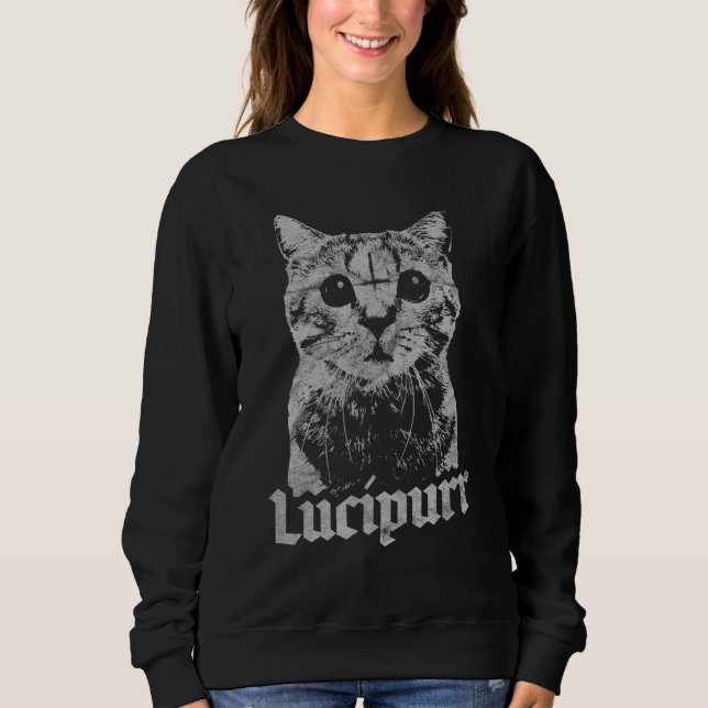 Camiseta Satanás Cat oculta Lucipar Anticristo Baphomet 66 (Frente)