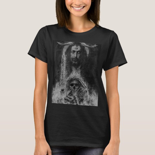 Camiseta Satanás Occult Gothic Dark Unholy Grung (Frente)