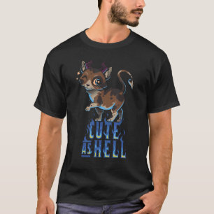 Camiseta Satanicat Fofo Como o Inferno Esotérico Gato Satân