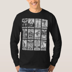 Camiseta Satanismo oculto Tarot Gótico Vintage Deck De Taro