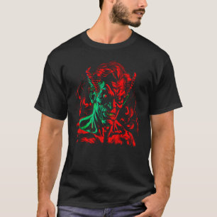Camiseta Satanista Diabo Vermelho Demônio Mammon