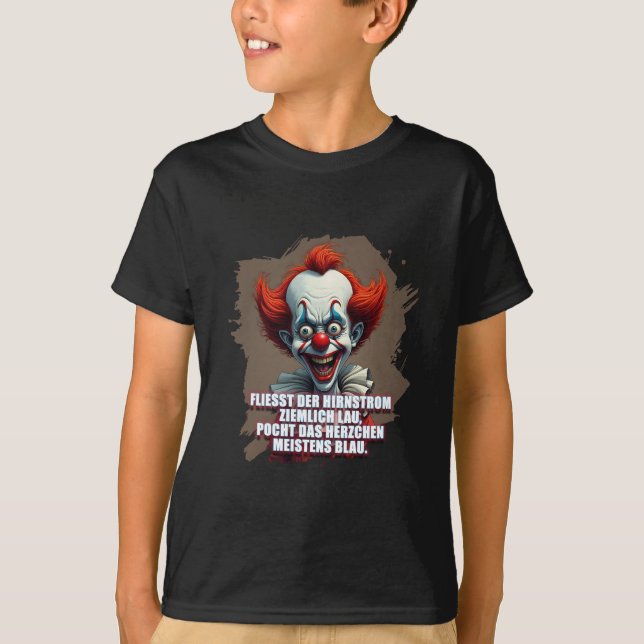 Camiseta Sátira de palhaço sobre humores azuis (Frente)