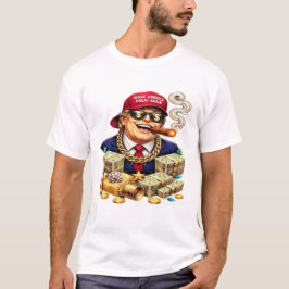 Camiseta Satirical MAGA Billionaire Cartoon — Retro Pop Art