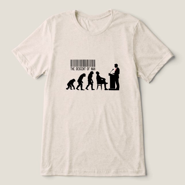 Camiseta Satirical Red Politician Silhouette  (Design frontal)