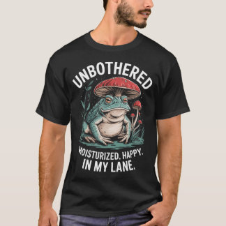 Camiseta Satisfeita Hidratada Feliz No Meu Canto Sapo