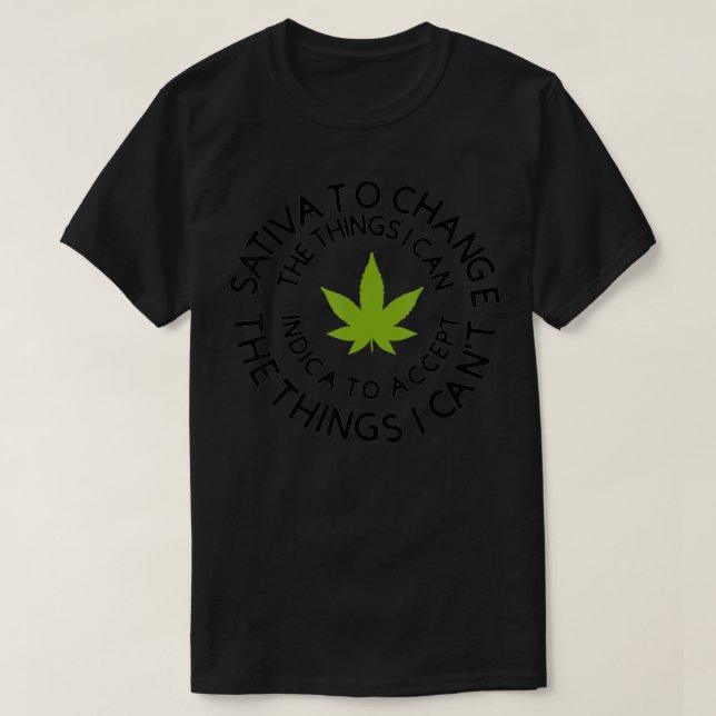 Camiseta Sativa para mudar as coisas que eu posso ferrar Ca (Frente do Design)