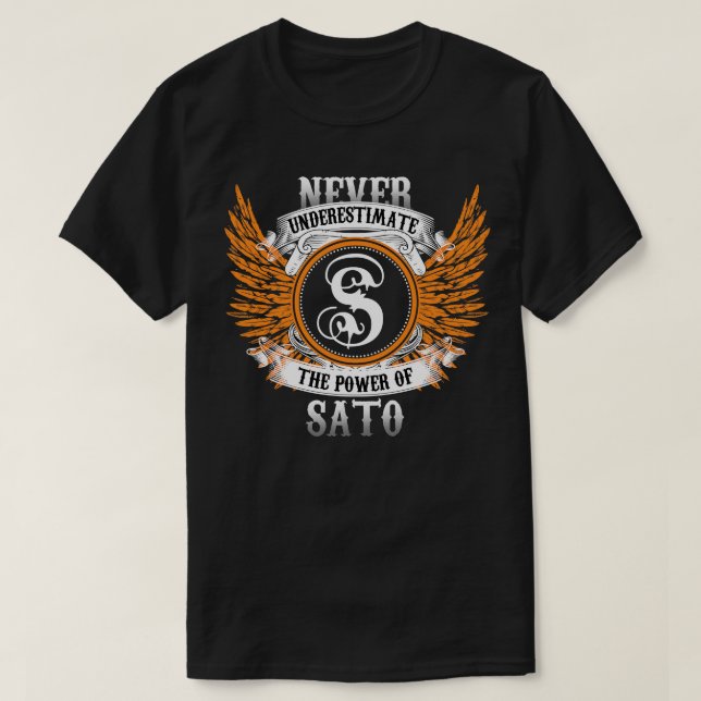 Camiseta Sato Name Shirt Nunca Subestima O Poder De S (Frente do Design)