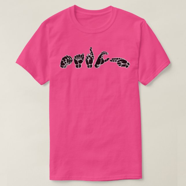 Camiseta SATURDAY ASL - Linguagem de Sinal Design 1 (Frente do Design)
