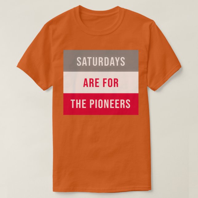 Camiseta Saturdays Are For the Pioneers Sacred Heart 1 (Frente do Design)