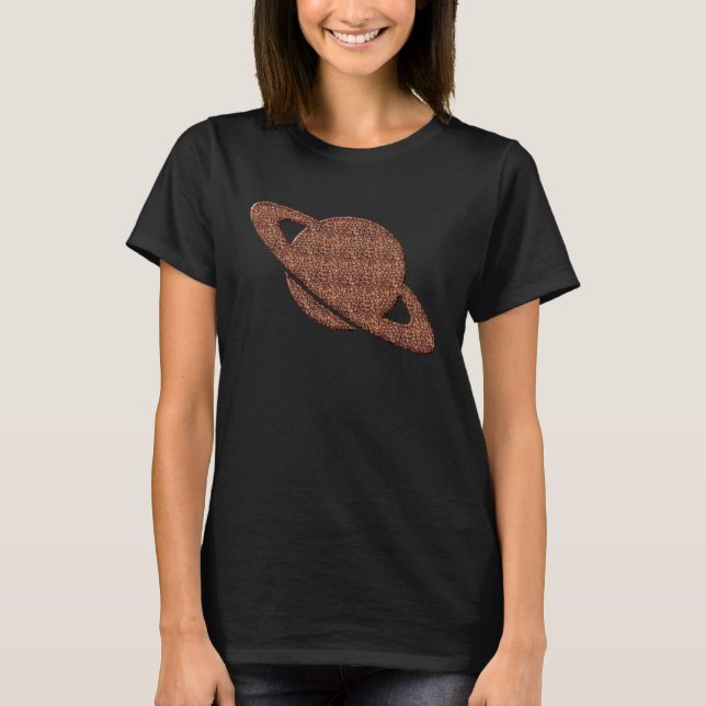 Camiseta Saturn Planeten Coffee Beans (Frente)