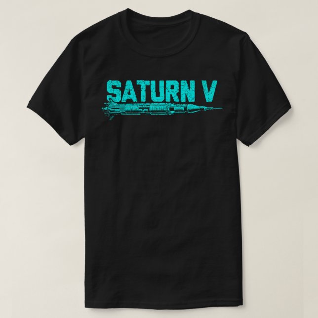 Camiseta Saturn V Rocket 8 (Frente do Design)