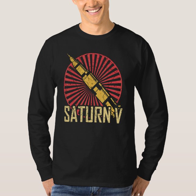 Camiseta Saturn V Rocket Launch Vehicle Space American Spac (Frente)