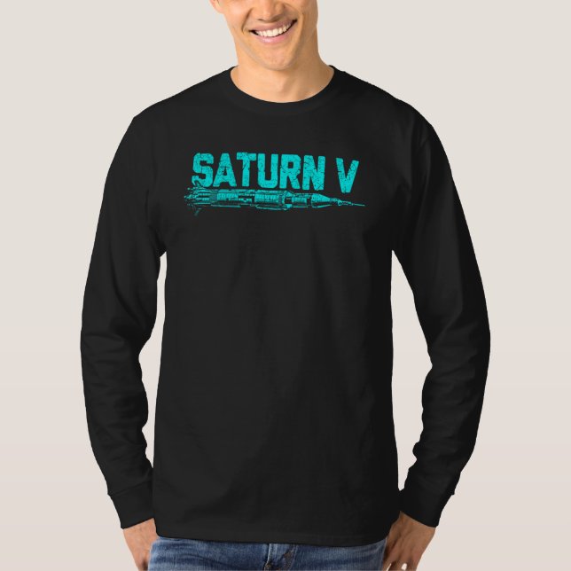 Camiseta Saturn V Rocket Launch Vehicle Space American Spac (Frente)