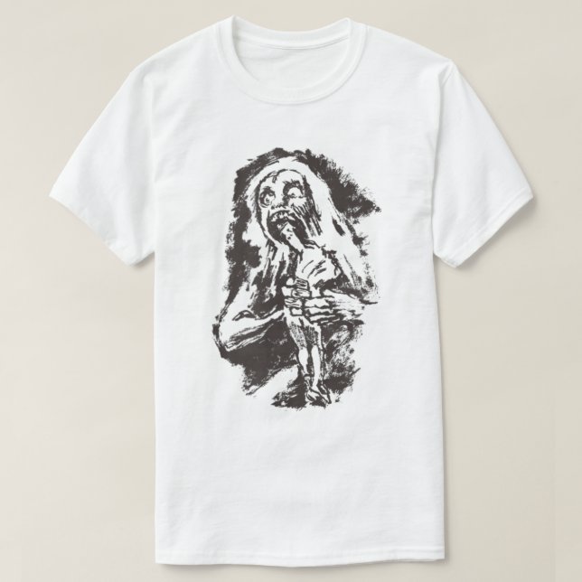 Camiseta Saturno Literário do Dia das Bruxas de GOYA Devora (Frente do Design)