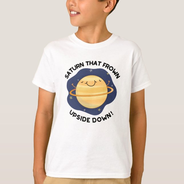 Camiseta Saturno Que Confrontou O Planeta Engraçado Para Ba (Frente)