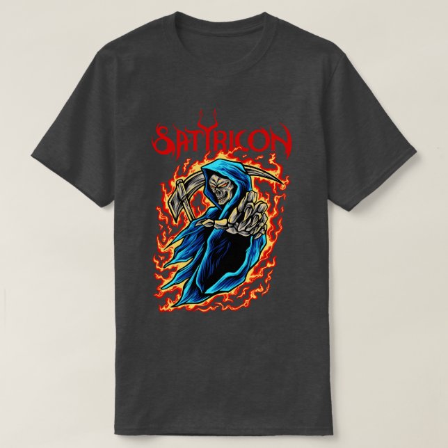 Camiseta Satyricon metal negro (Frente do Design)