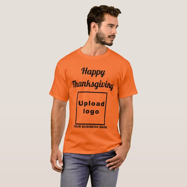 Camiseta Saudação de Ação de Graças a Laranja (Frente Completa)