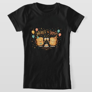 Camiseta Saudação de Celebração de Torradas Fofas