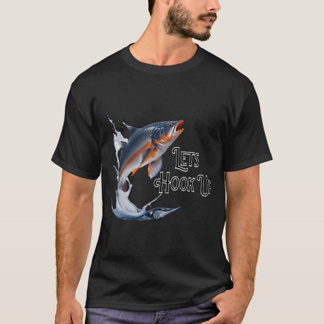 Camiseta Saudação de Diversão de Pesca (Frente)