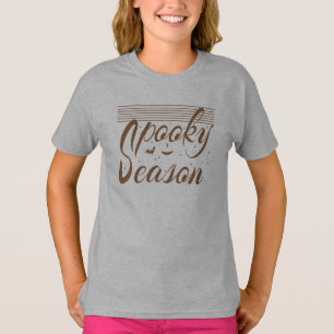 Camiseta Saudação de Halloween da temporada assustadora com