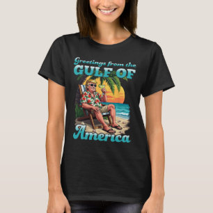 Camiseta Saudação Do Patriótico Golfo Da América Dos Eua