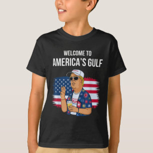 Camiseta Saudação Do Patriótico Praia Do Golfo Da América