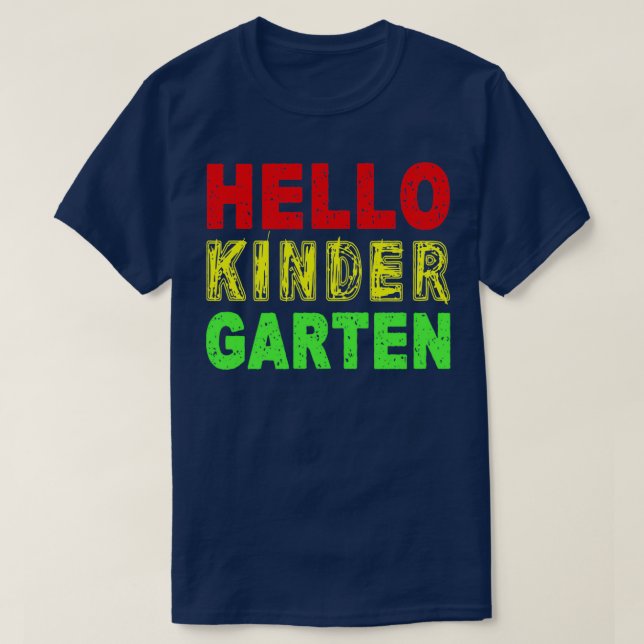 Camiseta saudação Kindergarten Classic TSirt (Frente do Design)